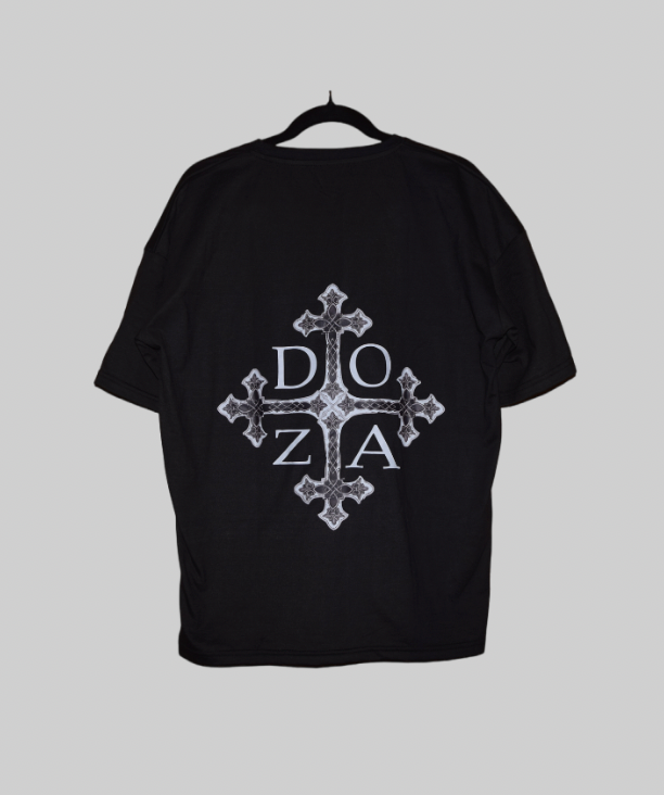 Camiseta cruzada negra