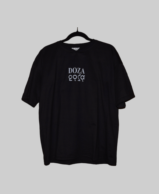 Camiseta cruzada negra